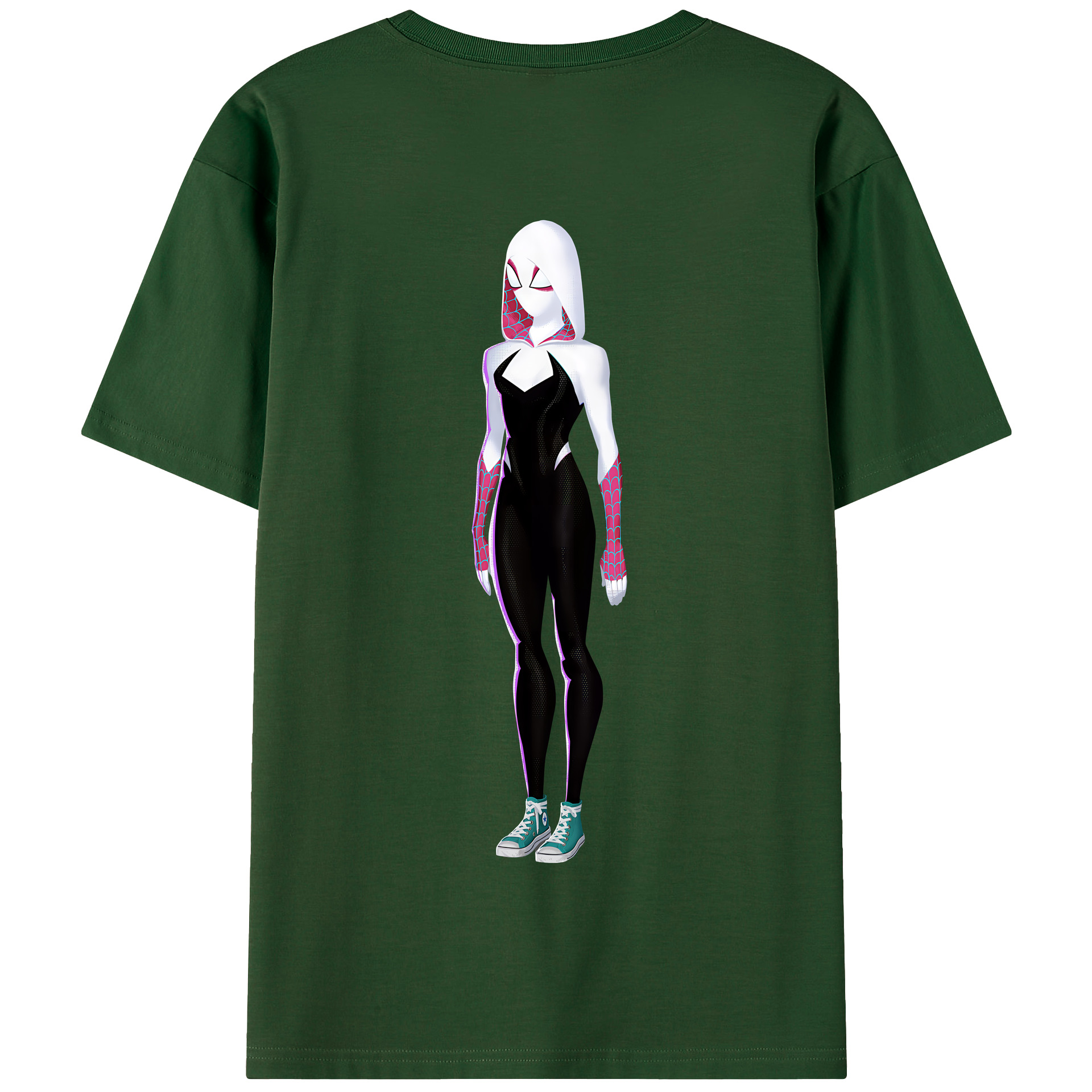 （画像用） Spider Man スパイダーマン 綿100％半袖Tシャツ（背面プリント）